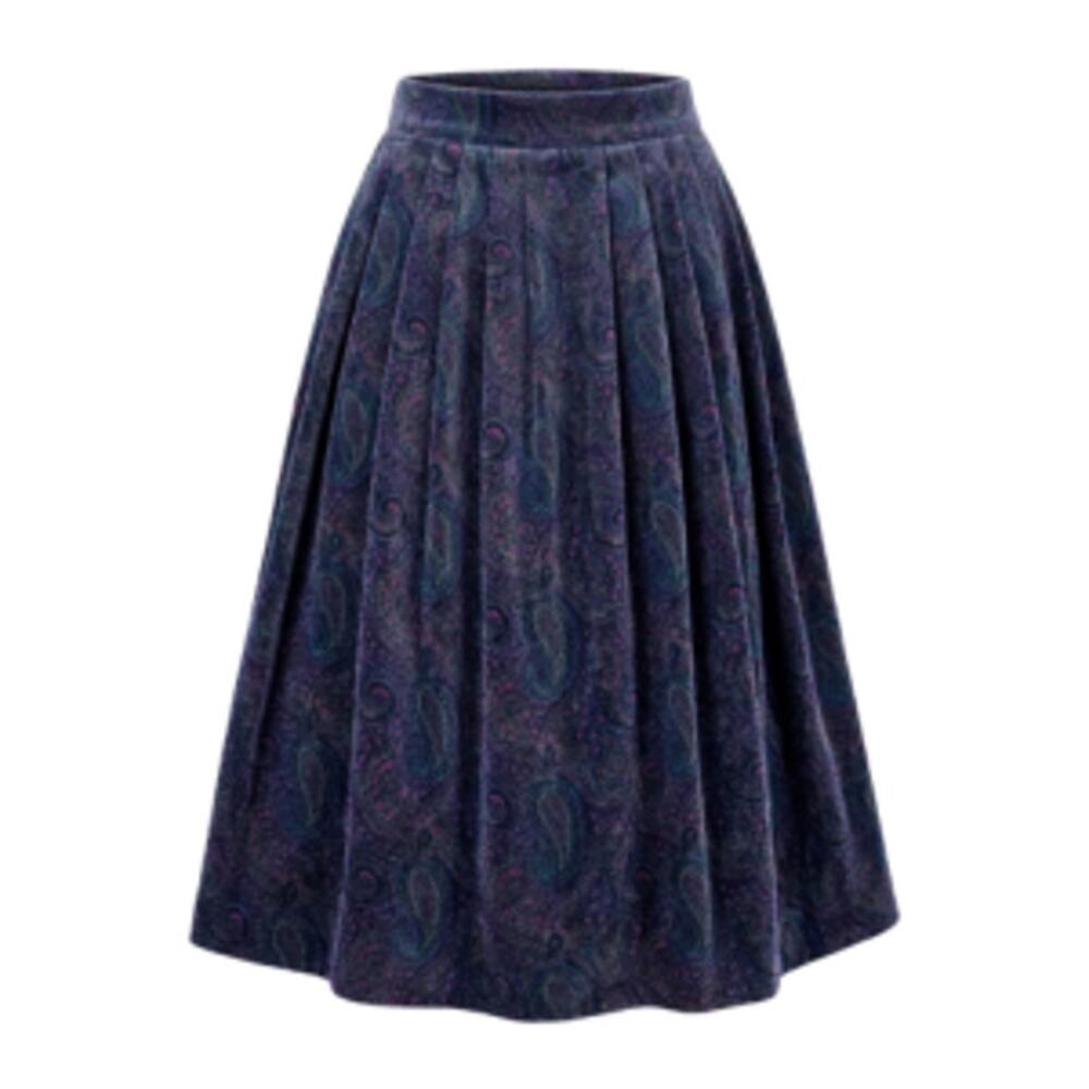 Talbots Size 10 Black Velvety 100% Cotton Maxi Skirt Whimsigoth Gothic